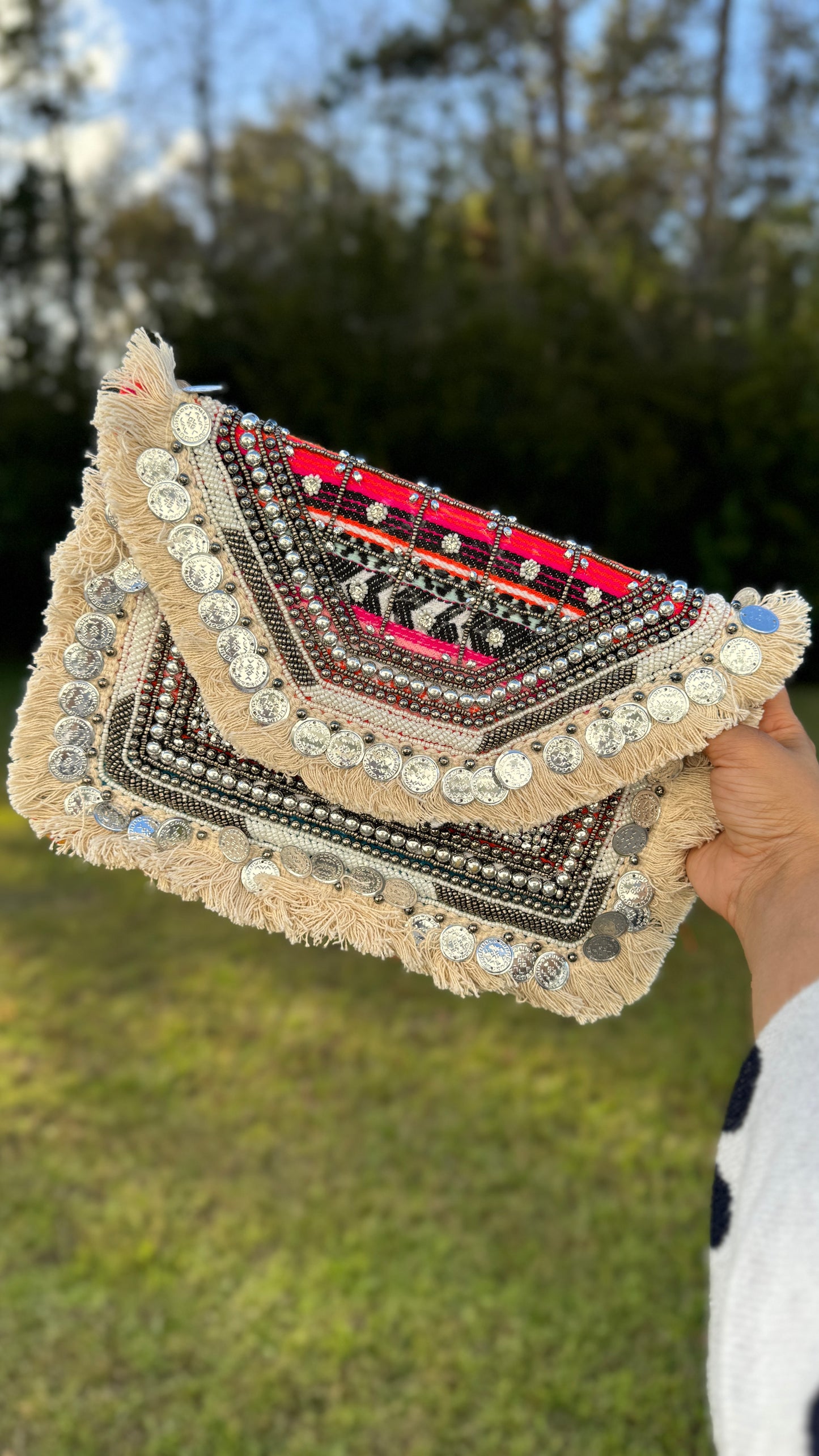B. Mini Multi Color Tribal Clutches