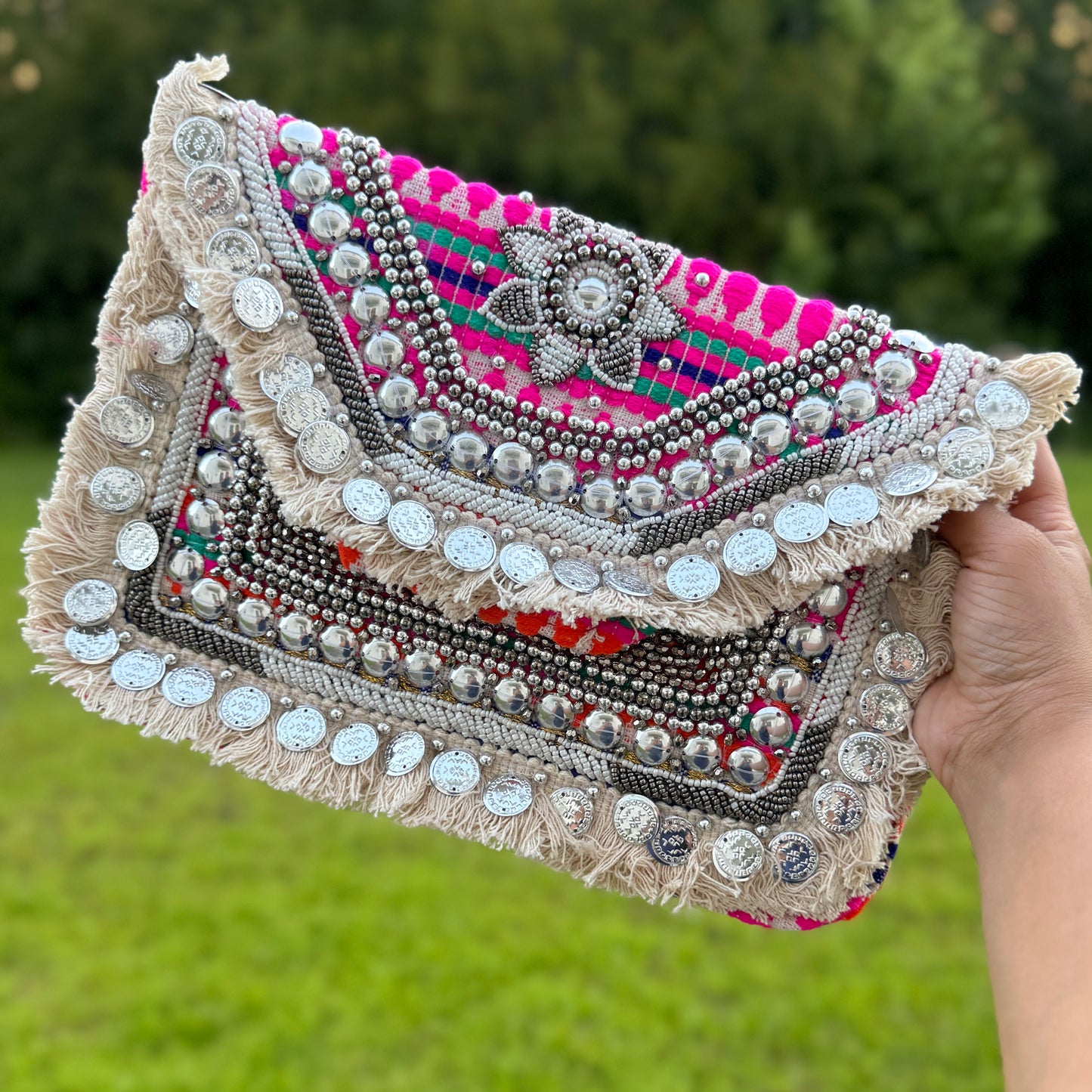 B. Mini Multi Color Tribal Clutches