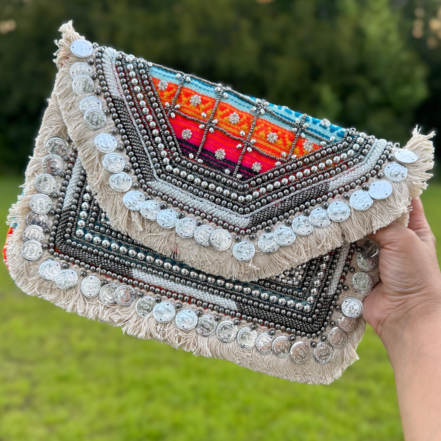 B. Mini Multi Color Tribal Clutches