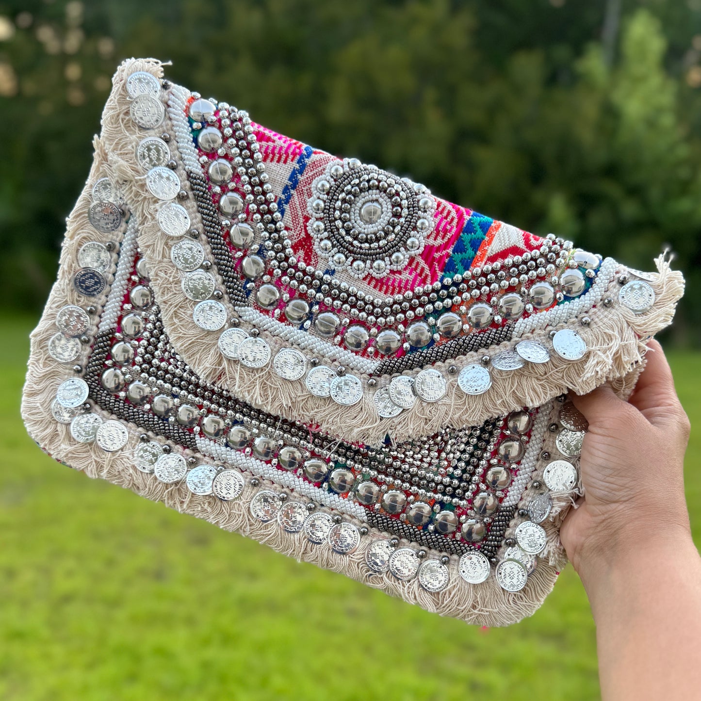B. Mini Multi Color Tribal Clutches