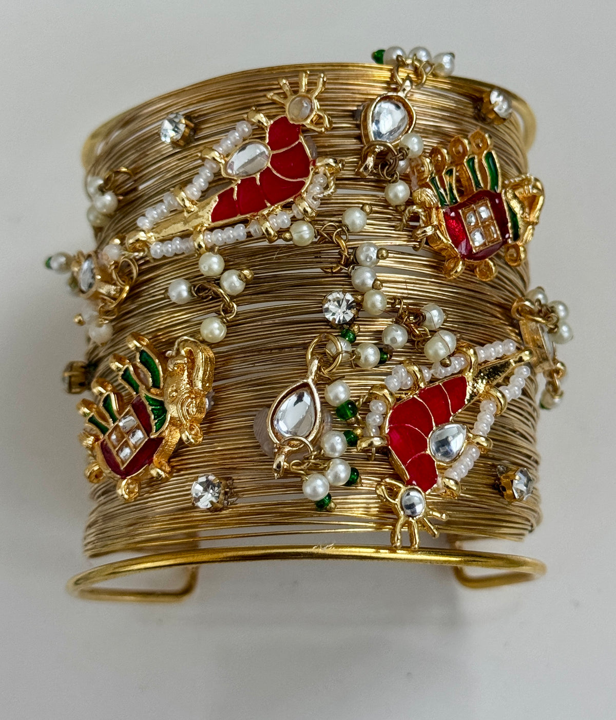 Golden Kundan Bird Handcuff
