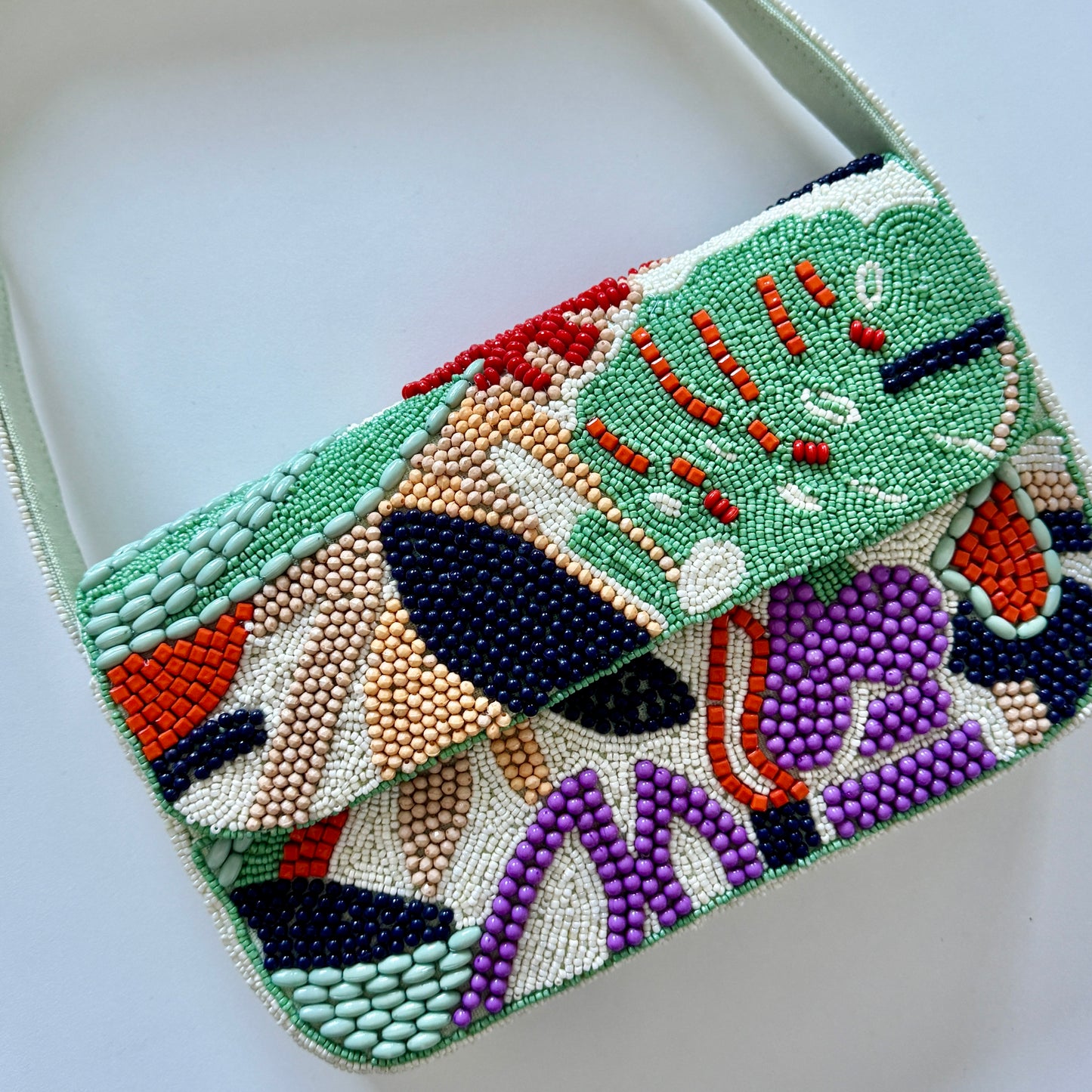 Beaded Shoulder Bag: Coral Reefs