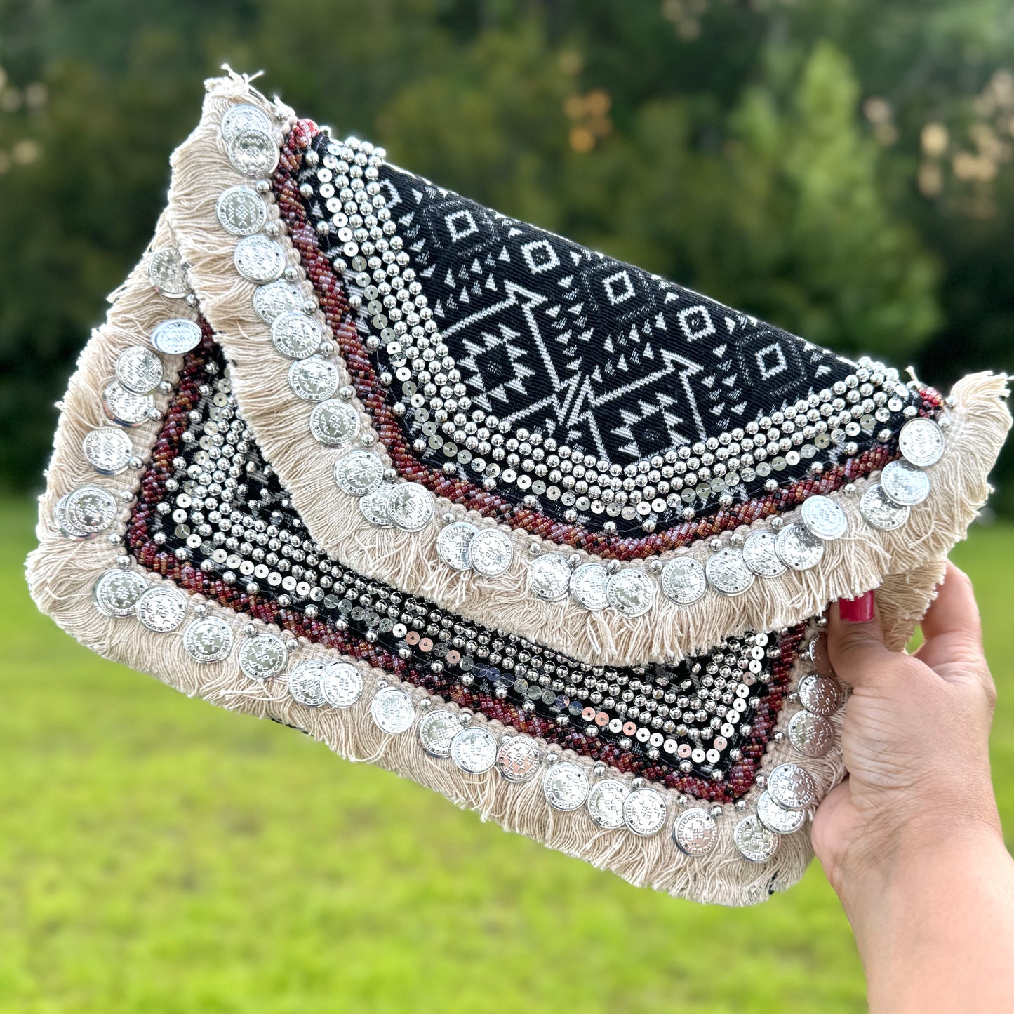 B. Mini Multi Color Tribal Clutches