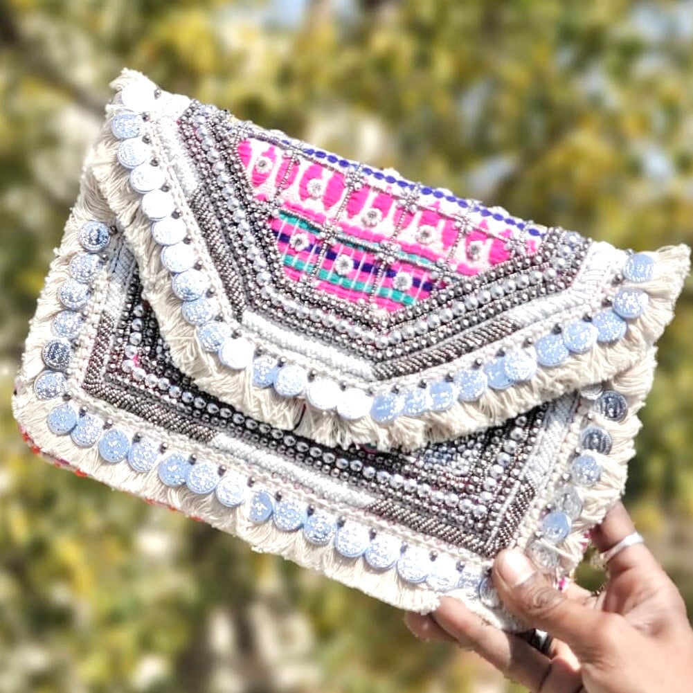 B. Mini Multi Color Tribal Clutches