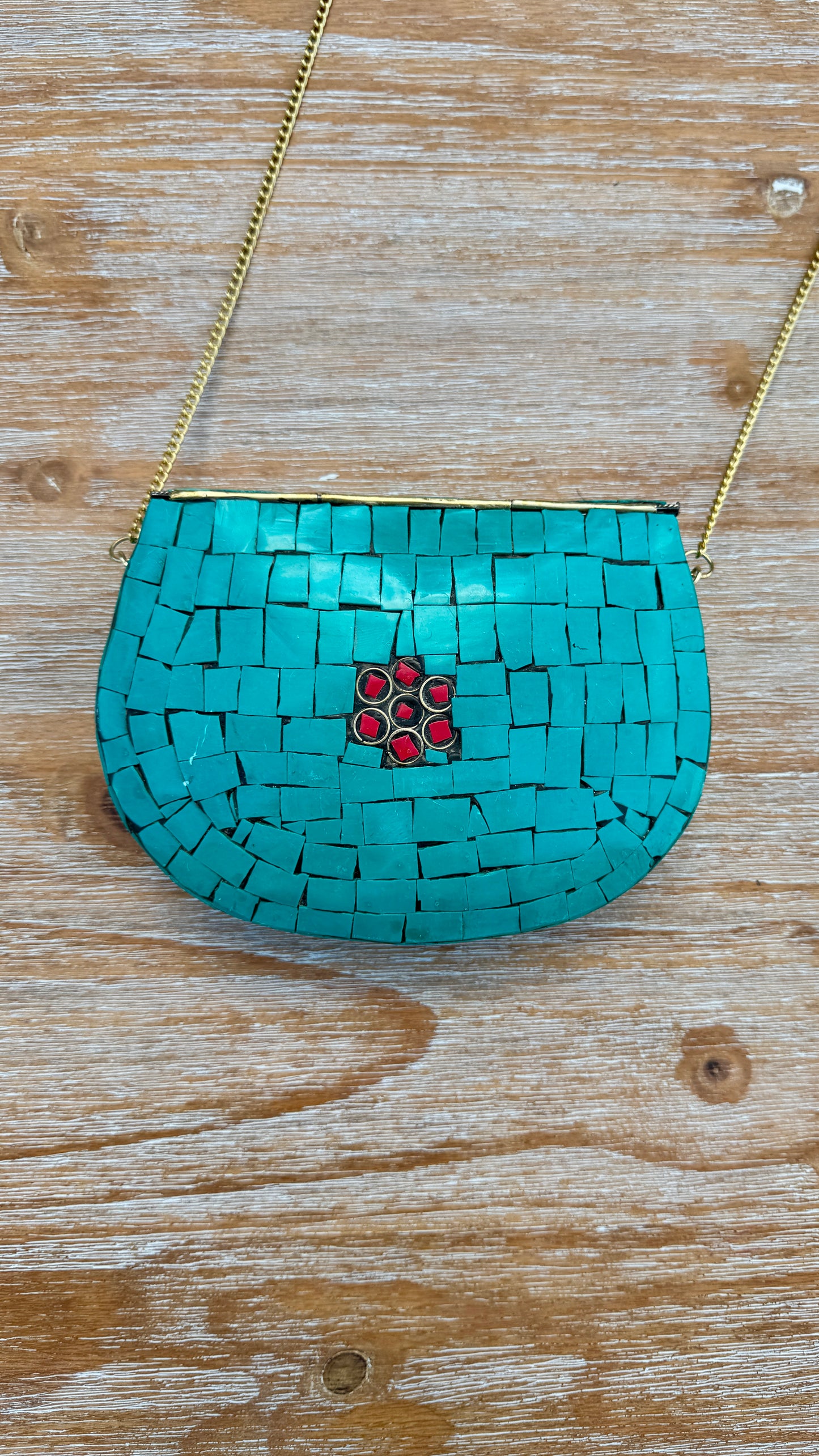 Turquoise Mosaic Bag