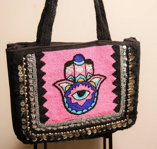 Pink Hamsa Tote