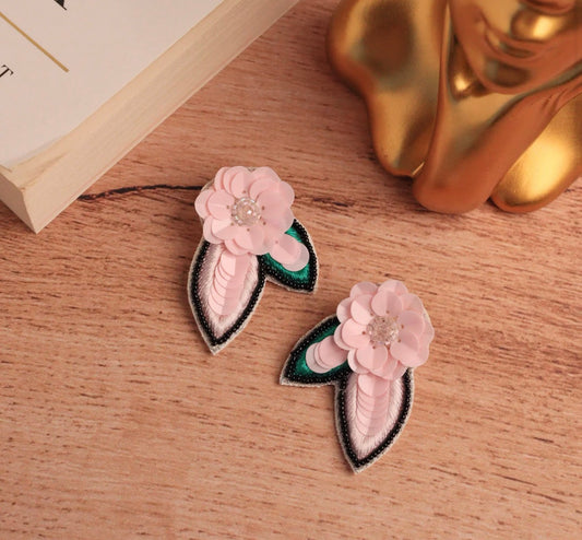 Dual Flower Beaded Earrings