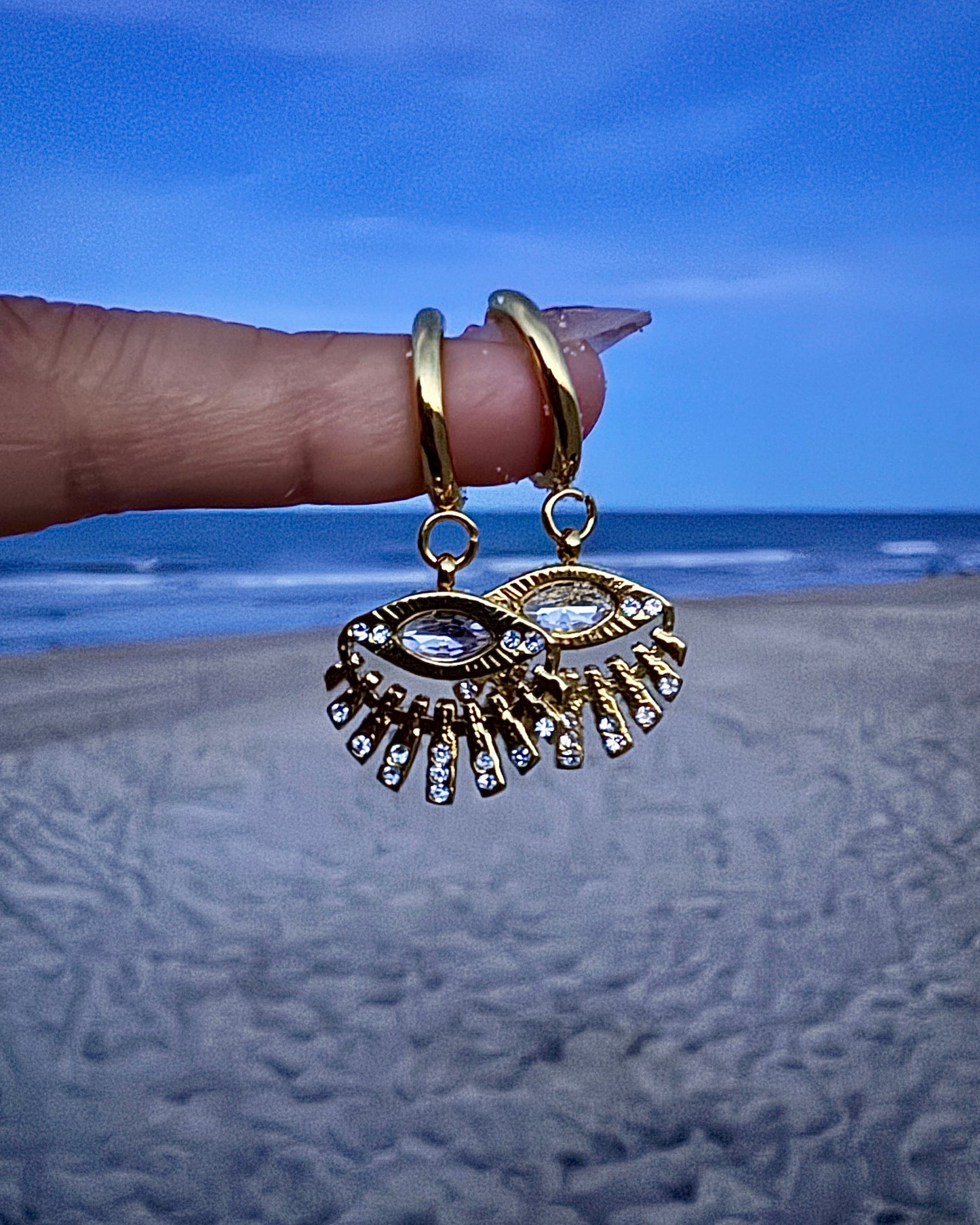 Sunlit Eye Hoops