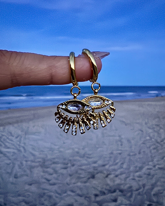 Sunlit Eye Hoops