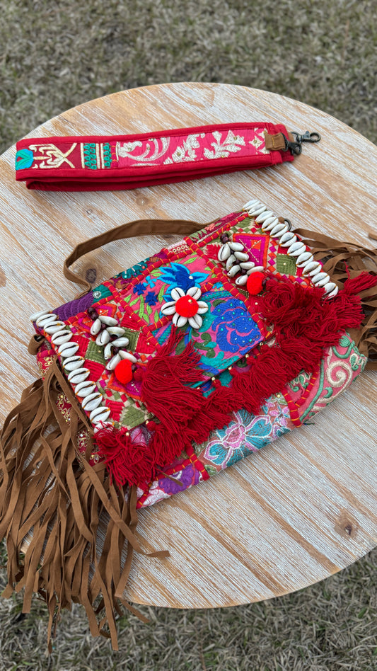 E. Bhanjara Bag: Red Multi