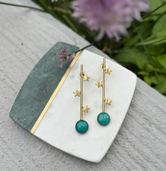 Brass Star Earrings