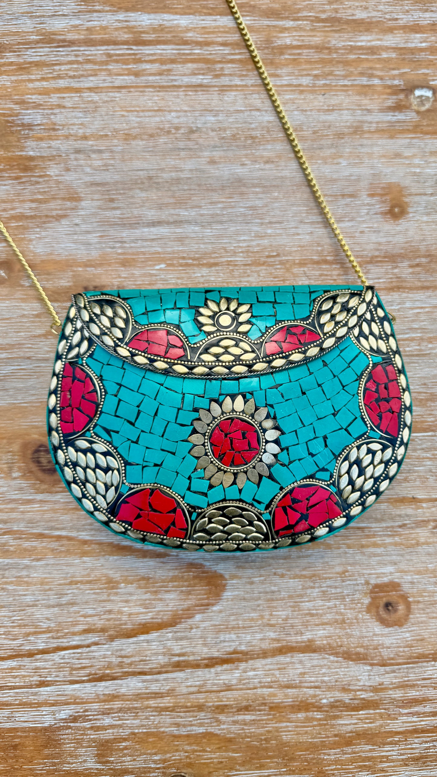 Turquoise Mosaic Bag
