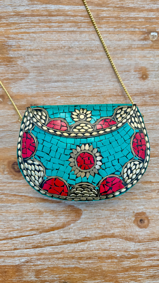Turquoise Mosaic Bag