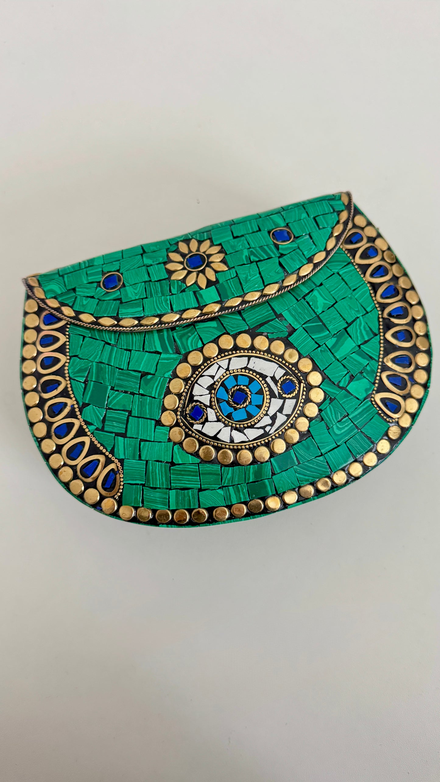 Evil Eye Mosaic Metal Bag