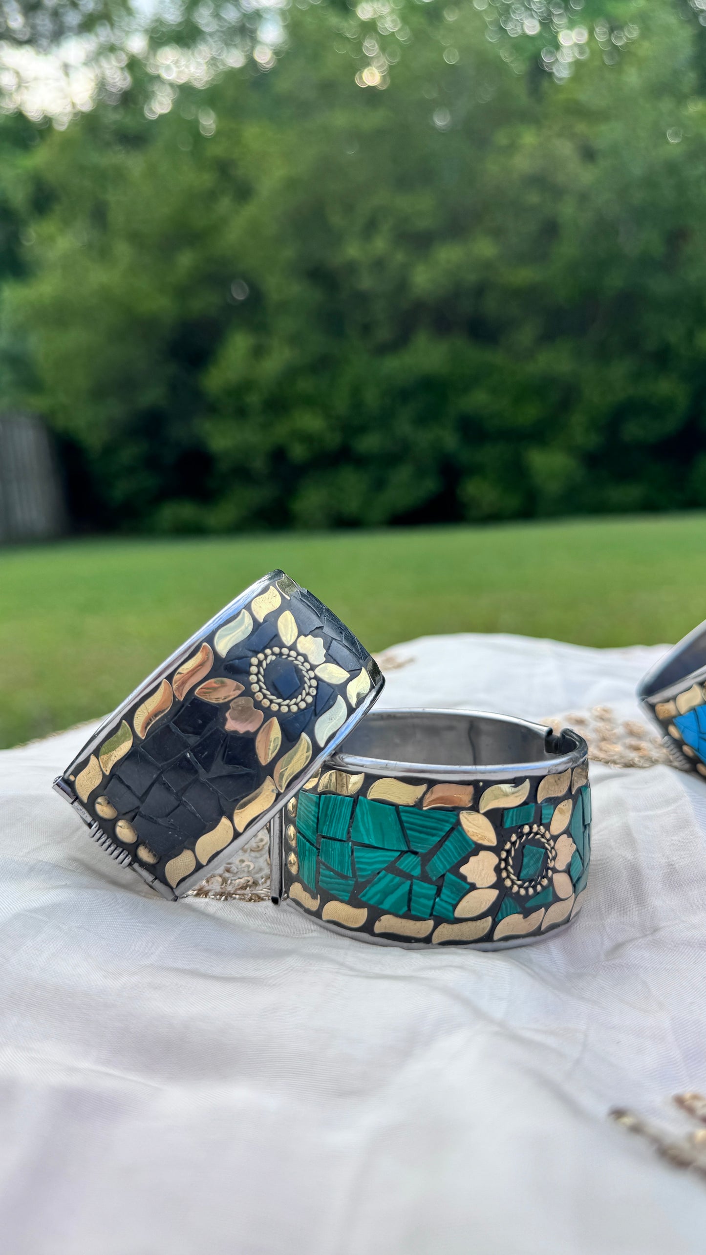 Green & Gold Tibetan Handcuff