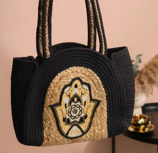 Jute Hamsa Bag