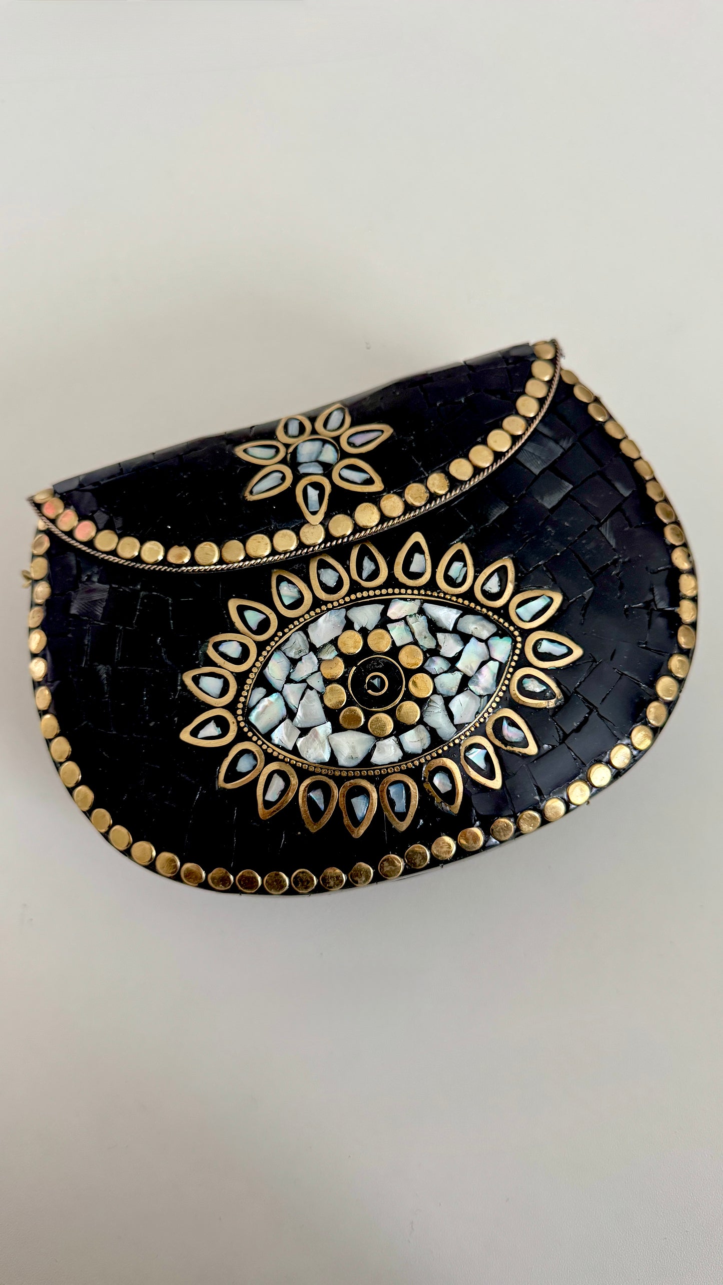 Evil Eye Mosaic Metal Bag