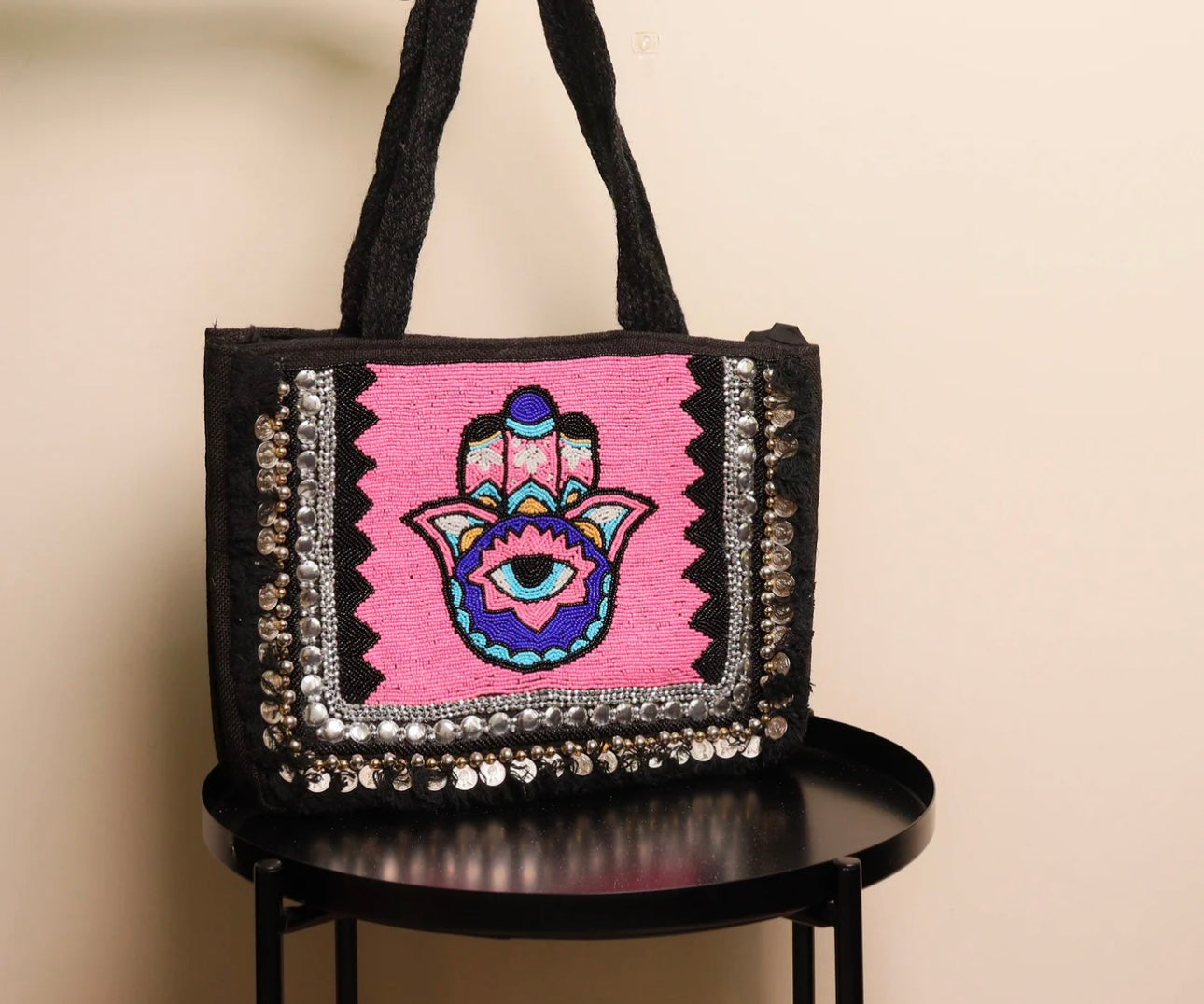 Pink Hamsa Tote